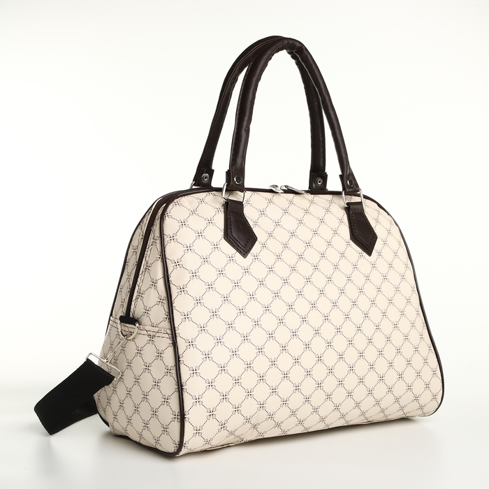 Сумка дорожная на молнии, цвет бежевый Сумка дорожная на молнии, цвет бежевый