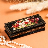 Шкатулка &laquo;Розы&raquo;, 14&times;6 см, лаковая миниатюра
