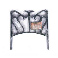 Ограждение декоративное, 80 &times; 380 см, 5 секций, металл, зелёное, &laquo;Комбинированный&raquo;