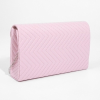 Сумка-клатч на клапане, цвет розовый