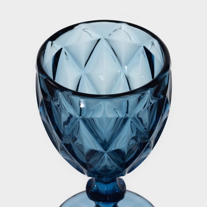 Набор бокалов для вина из стекла Magistro &laquo;Круиз&raquo;, 250 мл, 8&times;15,3 см, 6 шт, цвет синий