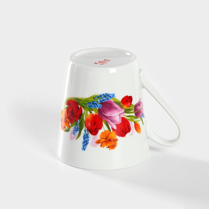 Кружка фарфоровая &laquo;Майский букет&raquo;, 300 мл, d=8,7 см