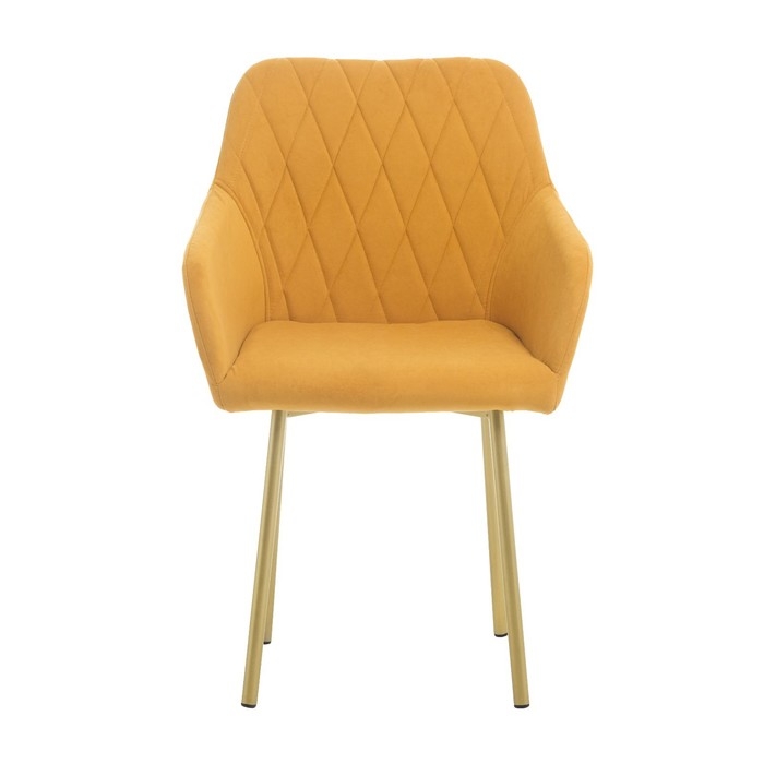 Стул "Либерти", Велюр горчица/Золотой