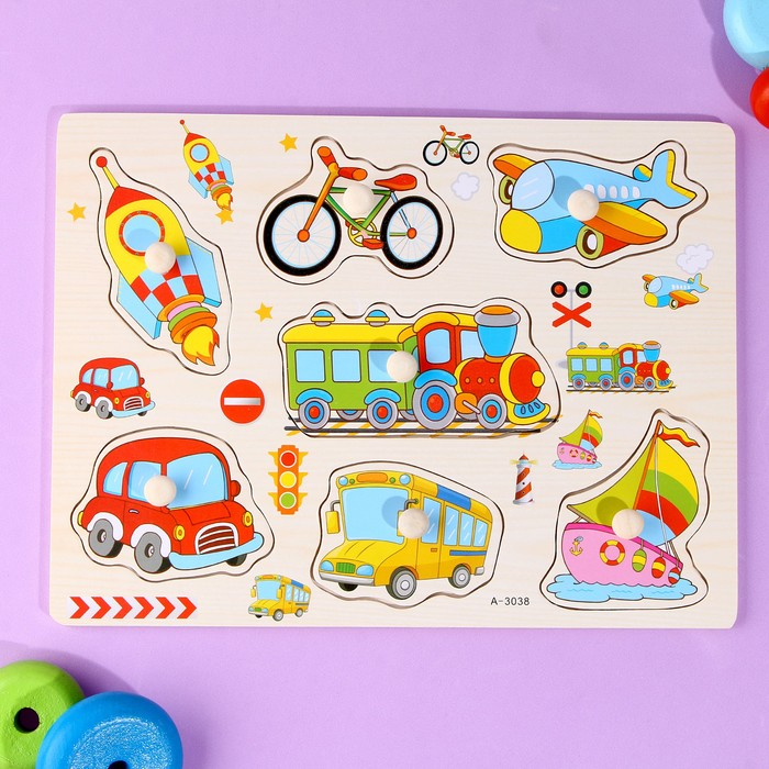 Рамка-вкладыш &laquo;Учим транспорт&raquo;