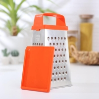 Тёрка &laquo;Универсал&raquo;, 4 грани, с крышкой-дозатором и пластиковой ручкой, 11&times;8,5&times;22 см, цвет МИКС