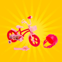 Кукла малышка Lyna на велопрогулке с велосипедом и аксессуарами, МИКС Кукла малышка Lyna на велопрогулке с велосипедом и аксессуарами, МИКС