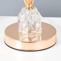 Настольная лампа "Цветы" E27 40Вт черно-золотой 12х12х24 см RISALUX