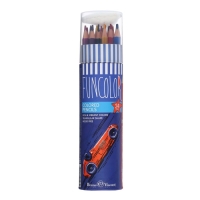 Карандаши цветные 24 цвета Funcolor пластиковые, в картонной тубе, МИКС