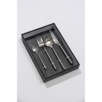 Набор столовых приборов Magistro «Колонна», 4 предмета, цвет серебряный Набор столовых приборов Magistro «Колонна», 4 предмета, цвет серебряный