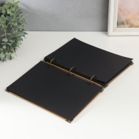 Фотоальбом на кольцах 30 листов "Признание в любви" чёрные листы 26х18 см