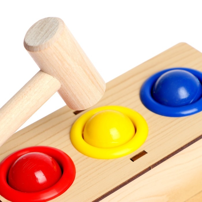 Стучалка-сортер &laquo;Классическая&raquo;, с молотком, МИКС, d шарика: 3 см