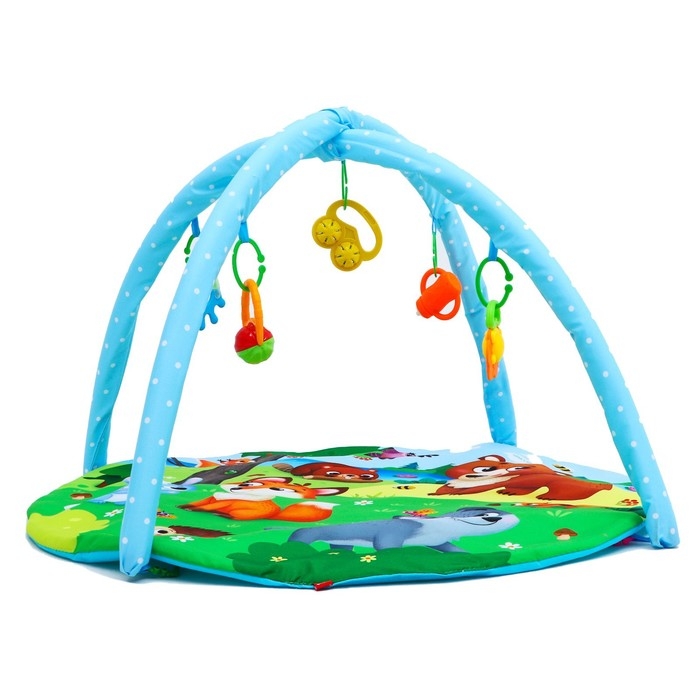 Развивающий коврик с дугами &laquo;Лесные зверята&raquo;, 85х85 см, Крошка Я,
