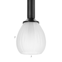 Светильник "Жаклин" 3х3Вт G4 Чёрный 30х30х180см