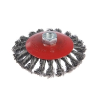 Щетка металлическая для УШМ ЛОМ, крученая проволока, "тарелка", М14, 115 мм Щетка металлическая для УШМ ЛОМ, крученая проволока, "тарелка", М14, 115 мм