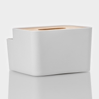 Салфетница - органайзер LaDо́m «Натурэль», 15,5×15,5×10 см, цвет белый Салфетница - органайзер LaDо́m «Натурэль», 15,5×15,5×10 см, цвет белый