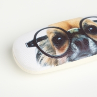 Футляр для очков на хлопушке, длина 16 см, цвет белый Футляр для очков на хлопушке, длина 16 см, цвет белый