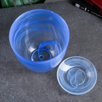 Горшок цветочный с поддоном "Гармония", голубой 2 л Горшок цветочный с поддоном "Гармония", голубой 2 л