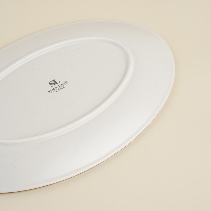 Блюдо фарфоровое SL Home «Волна в камне», 30,5×20 см, цвет белый Блюдо фарфоровое SL Home «Волна в камне», 30,5×20 см, цвет белый