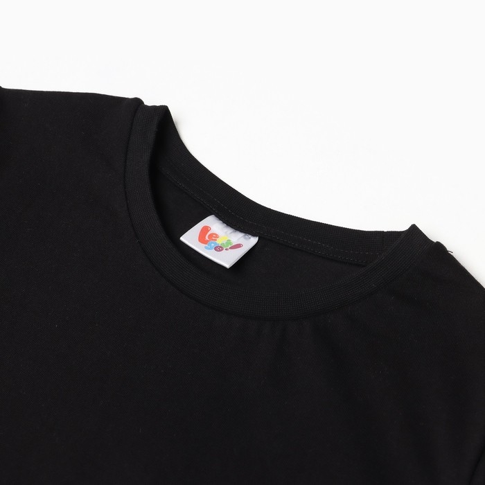 Футболка детская, цвет чёрный, рост 134 см