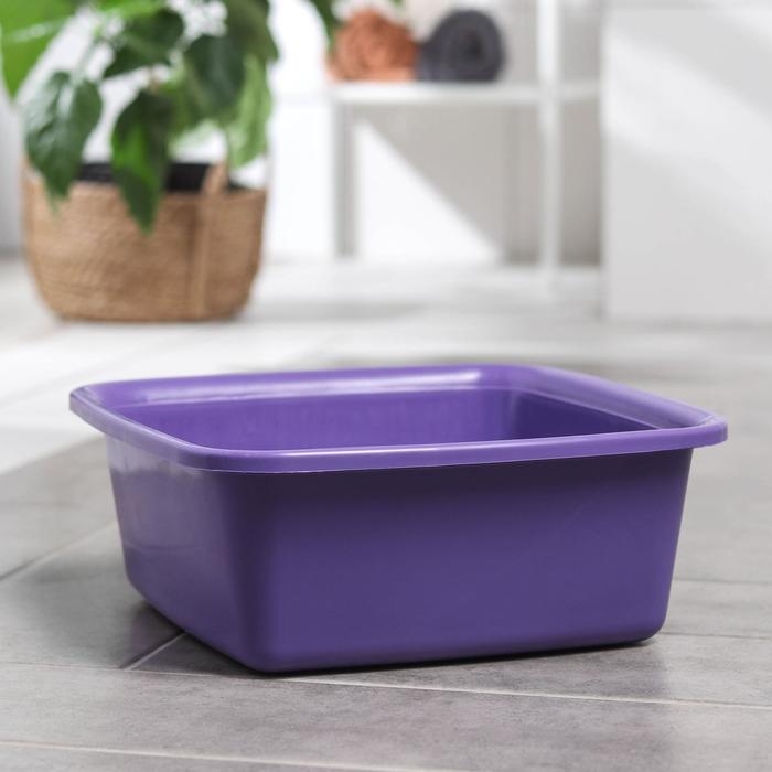 Таз квадратный, 7 л, цвет МИКС Таз квадратный, 7 л, цвет МИКС