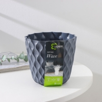 Горшок для цветов с поддоном &laquo;Wave&raquo;, 1,4 л, d=14,5 см, цвет серый