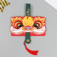 Конверт денежный красный с золотом "Филин" 10х18 см Конверт денежный красный с золотом "Филин" 10х18 см