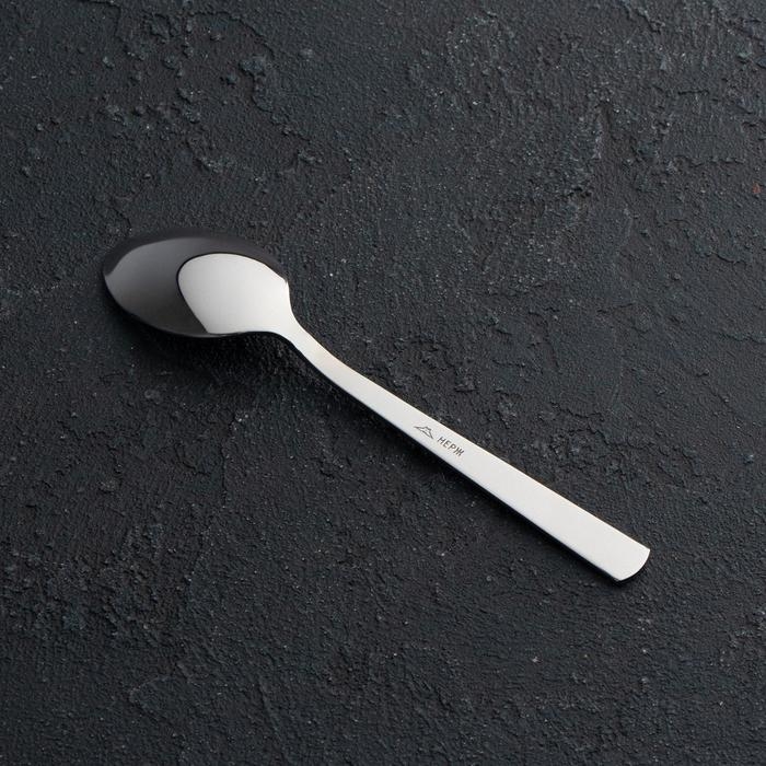 Ложка чайная &laquo;Аппетит&raquo;, длина 14 см, толщина 2 мм, цвет серебряный