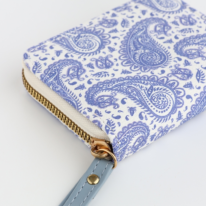 Кошелёк женский на молнии, цвет голубой Кошелёк женский на молнии, цвет голубой