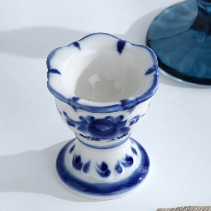 Подставка под яйцо, 6,5&times;7,5 см, гжель