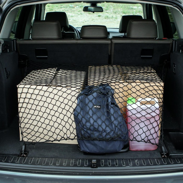 Сетка багажная TORSO, напольная 90×75 см, 4 пластиковых крючка Сетка багажная TORSO, напольная 90×75 см, 4 пластиковых крючка