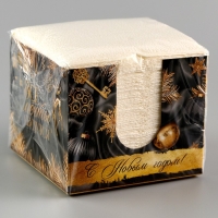 Новогодние салфетки бумажные в коробке &laquo;Все мечты сбудутся&raquo;, интерьерные, 75 листов, на новый год