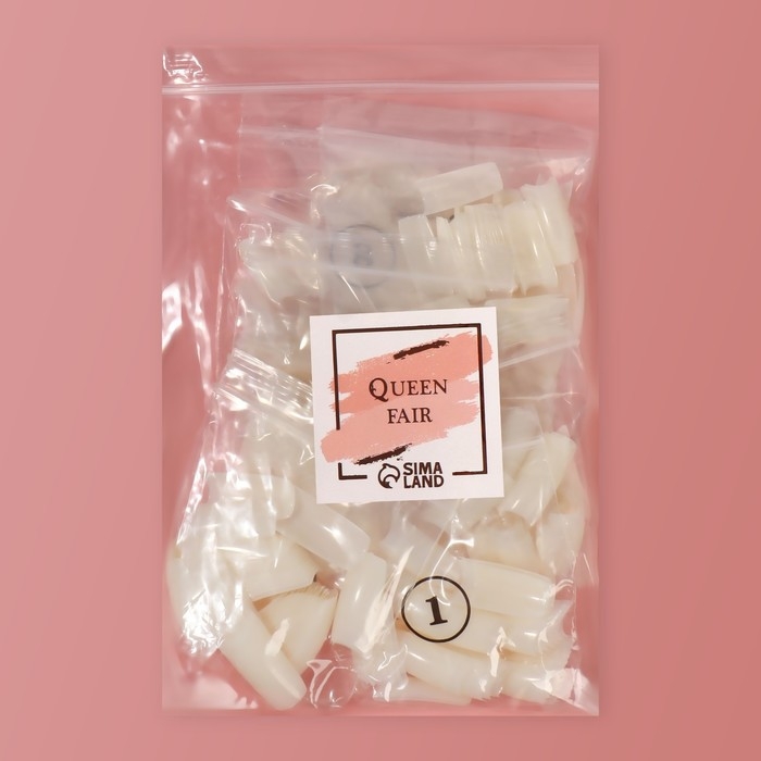 Типсы для наращивания ногтей, 500 шт, форма мягкий квадрат, с короткой контактной зоной, 10 размеров, цвет слоновая кость