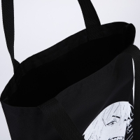 Шопер «Аниме» 35х0.5х40 см, отд без молнии, без подклада, чёрный Шопер «Аниме» 35х0.5х40 см, отд без молнии, без подклада, чёрный