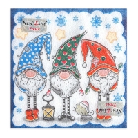 Новый год. Салфетки бумажные New Line Fresco &laquo;Новогодние гномы&raquo;, 33х33 см, 2 слоя