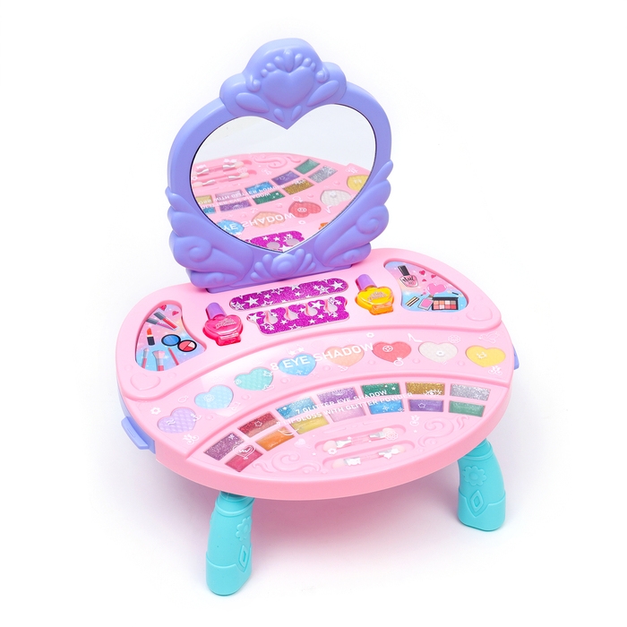 Набор косметики для девочки Набор косметики для девочки "Сверкающая мечта", столик с зеркалом