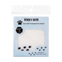 Блок с липким краем 75мм х 75мм 50л пластик прозрачные с блестками Лапки Блок с липким краем 75мм х 75мм 50л пластик прозрачные с блестками Лапки