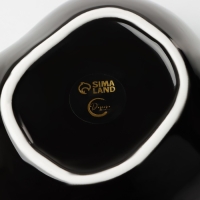 Салатник керамический неровный край «Синяя», 600 мл, 17 см, цвет синий Салатник керамический неровный край «Синяя», 600 мл, 17 см, цвет синий