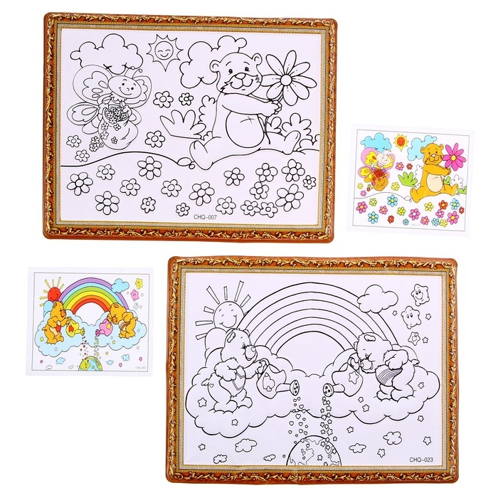 Набор для творчества: создание игрушки из меховых палочек и раскраска &laquo;Веселые животные&raquo;