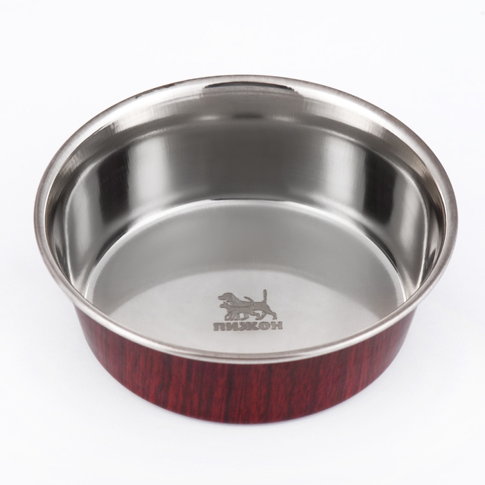 Миска стандартная с принтом Миска стандартная с принтом "текстура дерева", 450 мл