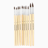 Кисть для рисования, набор белка круглые, 10 шт. № 1,2,3,4,5,6,7,8,9,10 &laquo;Ван Гог&raquo;