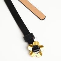 Ремень женский, ширина 1 см, пряжка металл, цвет чёрный Ремень женский, ширина 1 см, пряжка металл, цвет чёрный