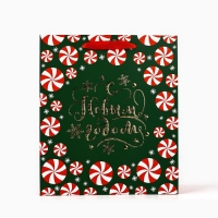 Пакет подарочный новогодний ламинированный &laquo;Новогодние чудеса&raquo;, тиснение, M 30 х 26 х 9 см, Новый год