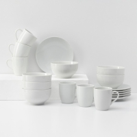 Набор фарфоровой посуды «Универсальный», 18 предметов: тарелка плоская d=20 см, пиала 650 мл, кружка 300 мл Набор фарфоровой посуды «Универсальный», 18 предметов: тарелка плоская d=20 см, пиала 650 мл, кружка 300 мл