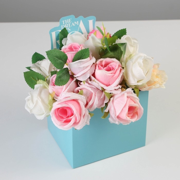 Коробки для мини букетов &laquo;THE DREAM IS REAL&raquo;, 12 &times; 20 &times; 10 см