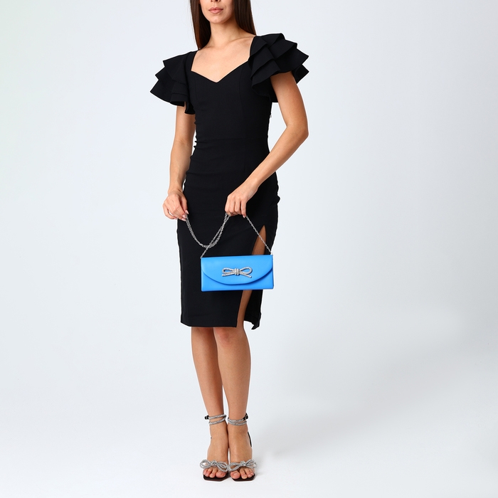 Сумка-клатч на магните, цвет синий