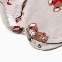 Боди с дл. рукавом Крошка Я "Новогодние медвежата", рост 86-92 см