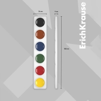 Акварель 6 цветов, ErichKrause, без кисти, картон, европодвес (облегченная упаковка) Акварель 6 цветов, ErichKrause, без кисти, картон, европодвес (облегченная упаковка)