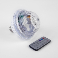 Световой прибор «Вокруг сферы» 12 см, Е27, динамик, пульт ДУ, свечение RGB Световой прибор «Вокруг сферы» 12 см, Е27, динамик, пульт ДУ, свечение RGB