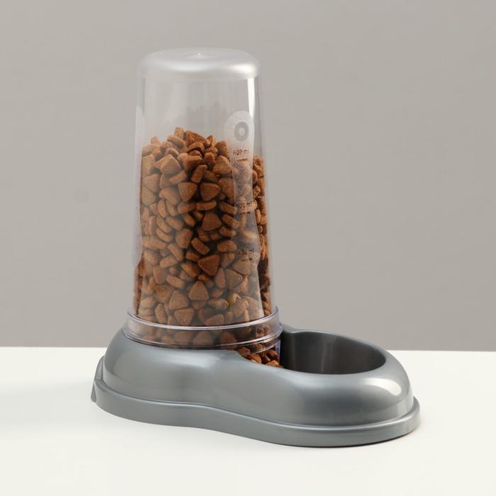 Автопоилка/автокормушка 0,6 л, серая перламутр Автопоилка/автокормушка 0,6 л, серая перламутр