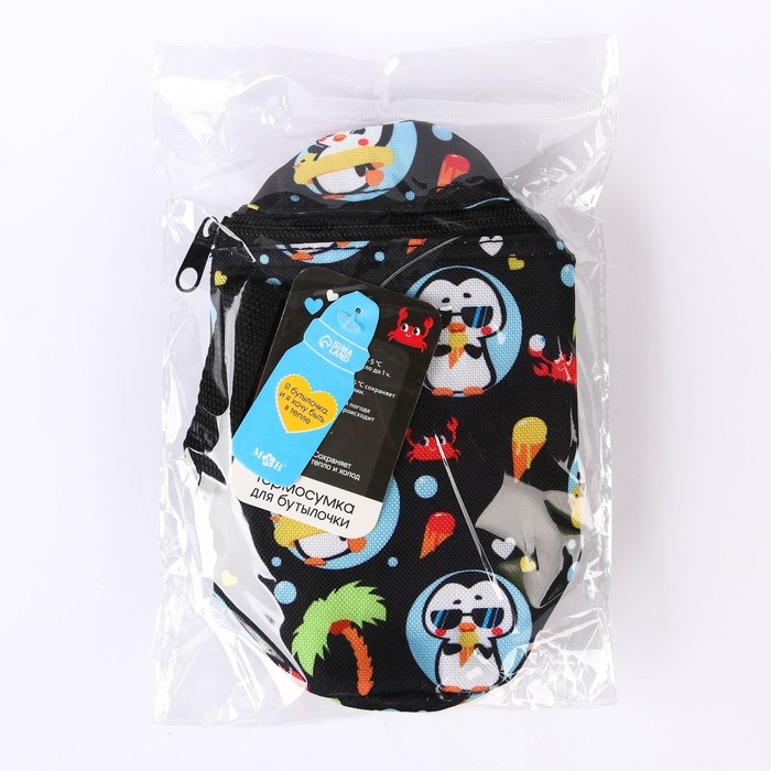 Термо-чехол для бутылочки &laquo;ТРЕНД. Пингвин&raquo;, форма тубус